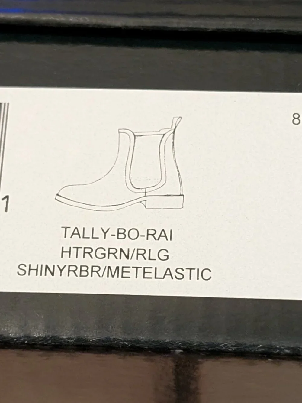 Lauren Ralph Lauren Tally Hunter Green Chelsea Rain Boots Size 6B